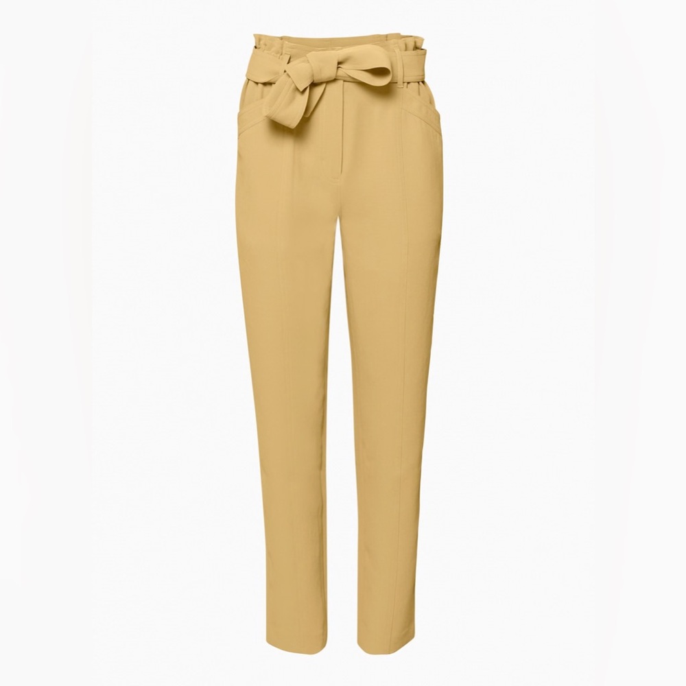 Aritzia Wilfred Bowtie Pant Size 0 NEW NWT Sandy Beige - Picture 2 of 16